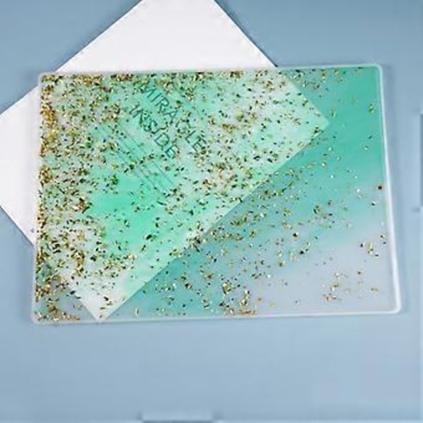 Skrive Tegnebræt Form Silikone Rektangulær Bordmåtte Form Smykkefremstillingsværktøj Stilfulde Krystal Epoxy Resin Former Klar