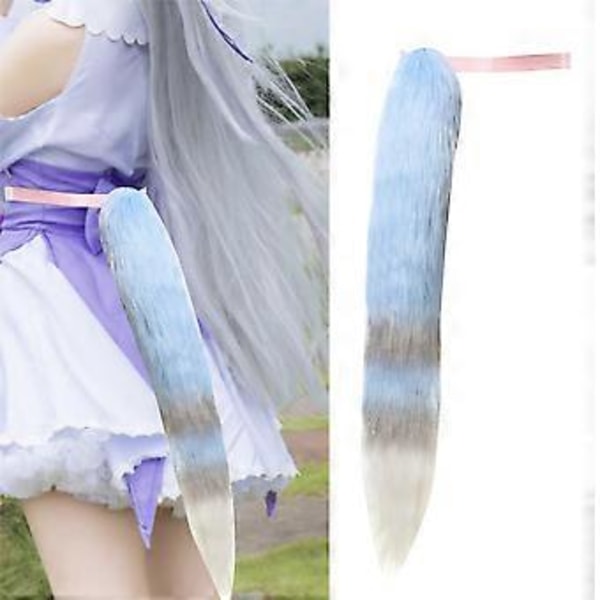 Lolitas Ulvehale Blød Lang Falsk Pels Ræve Katte Kostume Hale til Halloween Julefester Kostumer Gaver sort plus rød plus black plus red plus