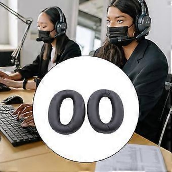 1 par öronkuddar öronkuddar öronmuffar för WH-1000XM2 hörlurar, högkvalitativa headset-tillbehör svart Black