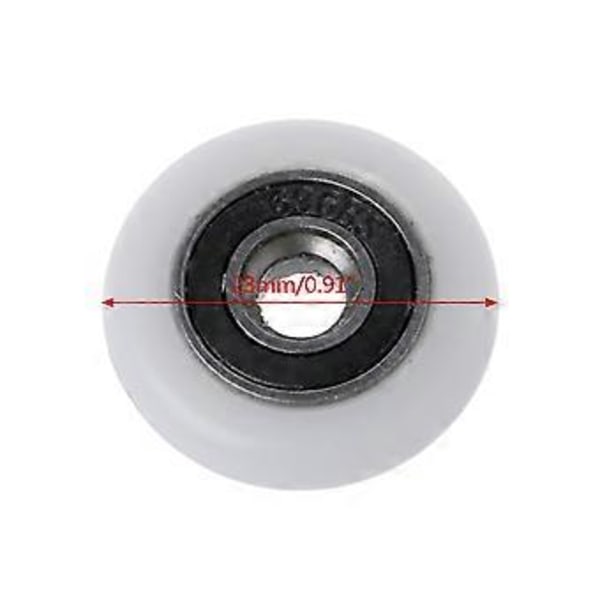 8 stk. 23 mm Dusjdør Ruller Løpere Hjul Messing Enkeltdør Ruller Skyvedør Hjul Løper Trinse Dusjdeler