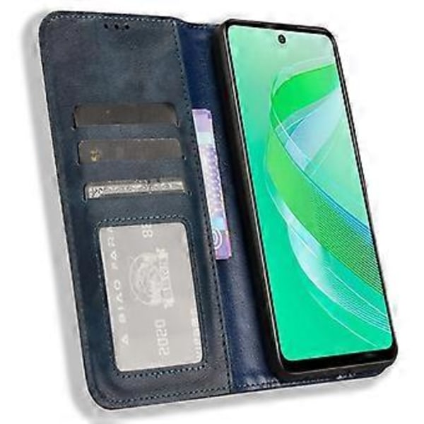 Til Infinix Smart 8 4G X6525/Smart 8 HD 4G Retro PU Læder Telefon Etui Wallet Stand Cover Style D
