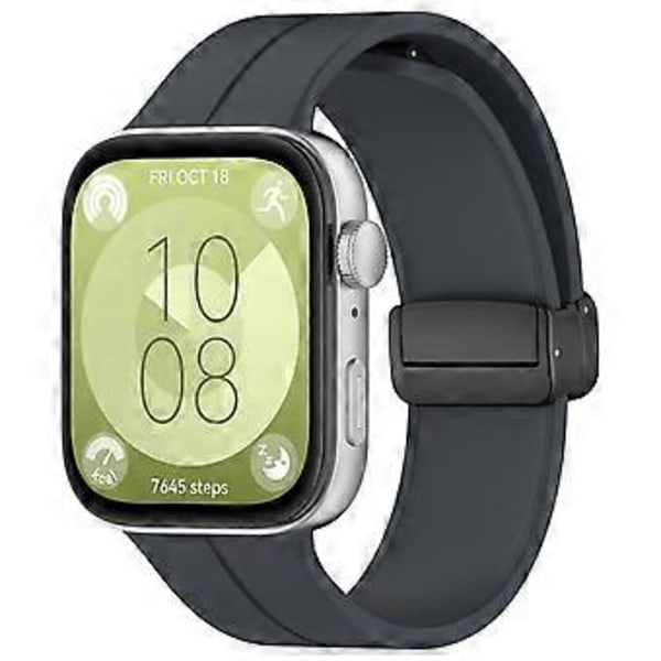 Til Huawei Watch Fit 3 Silikone Urrem med Magnetisk Foldespænde Style J