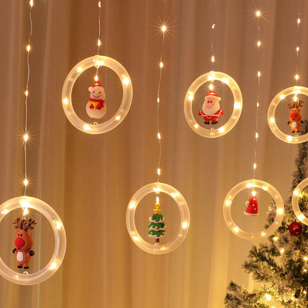 Julbelysning LED Juldekorationer Runda Ljus Chr