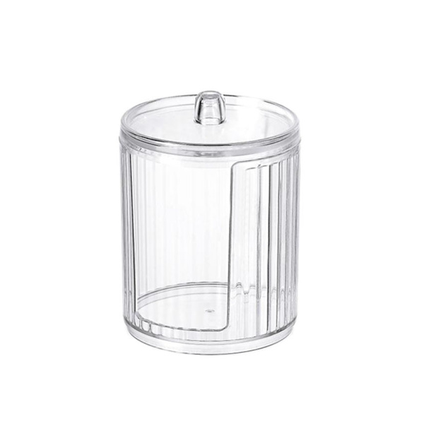 Plastik kosmetik opbevaringstank, håndklæde, vatpind æske, transparent 19*7c
