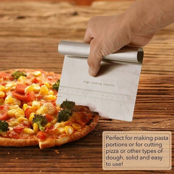 Rustfritt stål deigskrape Smoother kakeskrape Pizza Accesso