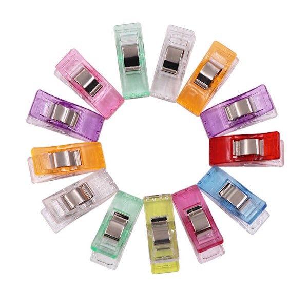 9 Syklips for å Holde Quilter, 27 x 10mm DIY Plast Søm