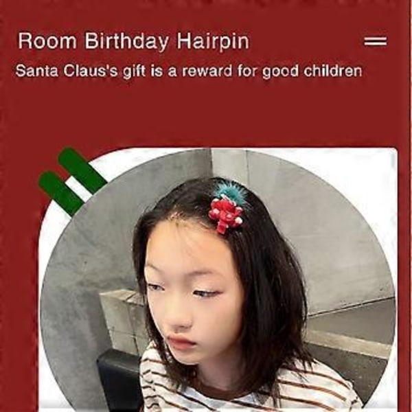 Sött Hårspänne Glitter Julgran Form Ankklämma Hårklämma för Hästsvans Lugg Hårnålar för Tonåringar Barn 16 16