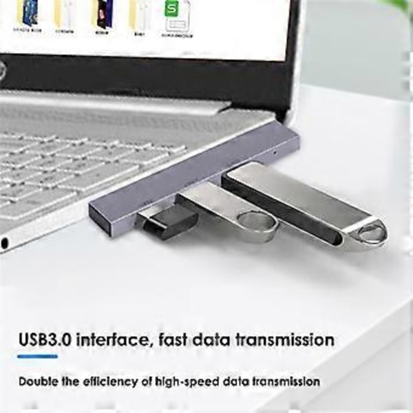 3 IN 1 USB Hub 3 Porttia USB 3.0 -sovitin Kannettavat Mini-telakointiasemat Erittäin ohut 5 Gbps/480 Mbps 02 3 IN 1