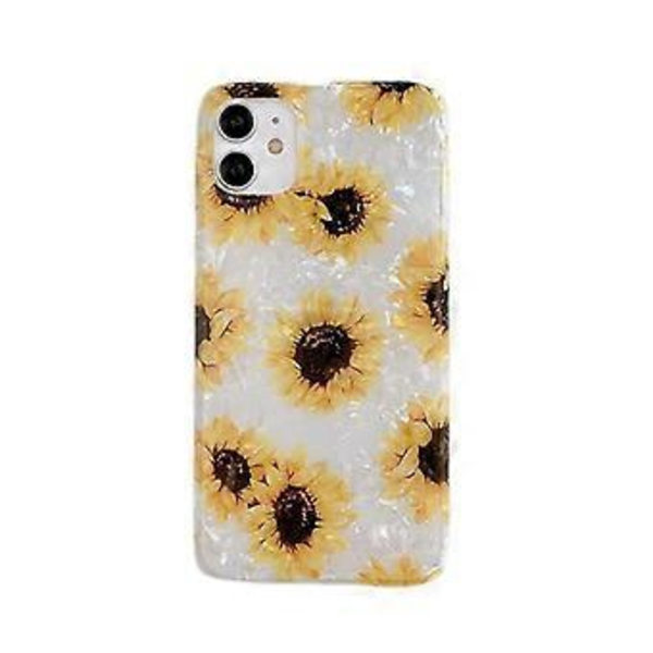 iPhone11 Skal, Chrysanthemum Blomsterträdgård Mönster Kvinnor Flickor Design Plast Hårt Baksida Skal med TPU Stötfångare Skyddande Skal för Samsung iPhone11 6.1