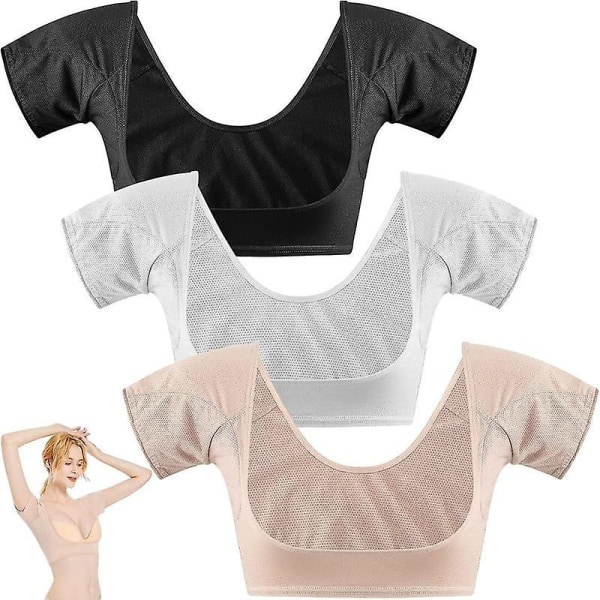 Underarm Sweat Vest, Andasbar Svettskydd Underkläder Väst, Tvättbara Armhåleplattor, Tvättbara Armhåleplattor.XL. Hudfärg