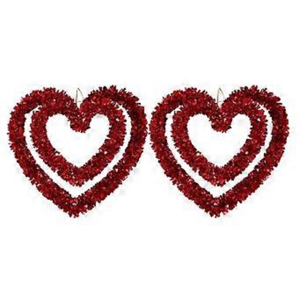 2 stk. Valentinsdag Bryllup Hjerteformet Girlander Ekteskapsrom Sceneoppsett