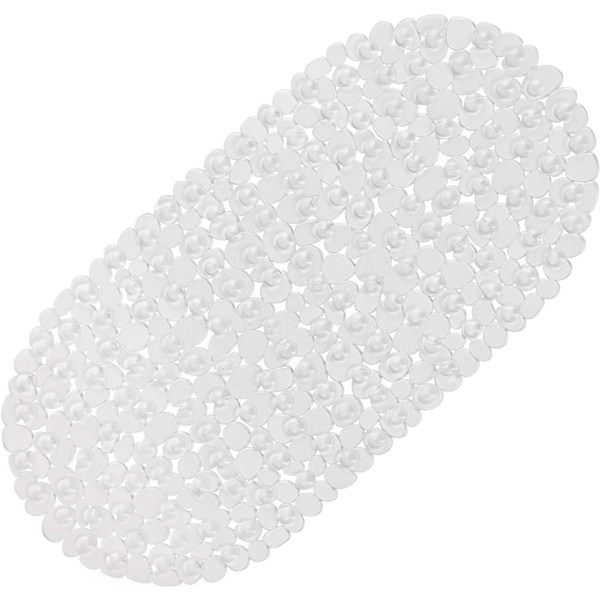 Pebbles Badematte Klar Antislipp Badekarmatte med Sugkopper, D