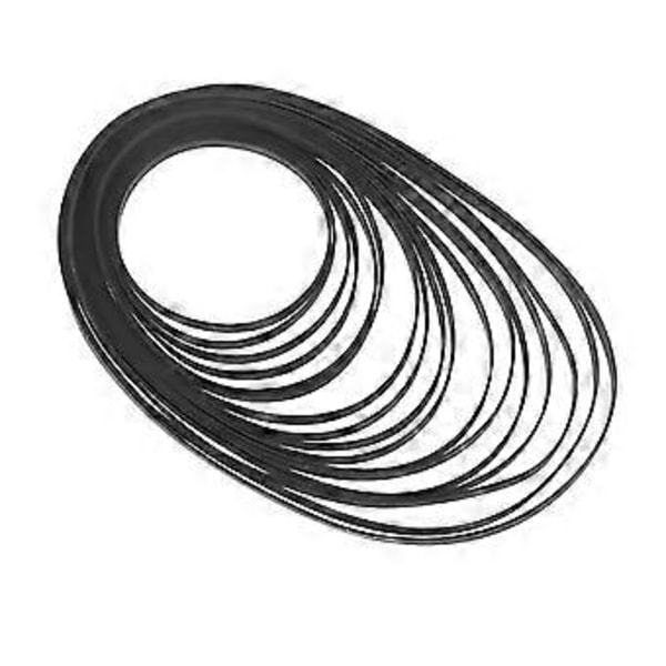 5 st 5 mm skivspelare rem ersättning vikt längd 47-150 mm för RetroVinyl skivspelare för remdrivna skivspelare Fold in half 150mm
