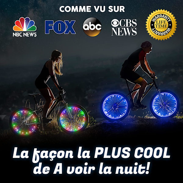 2-pack däck LED cykelhjul lampor bli 100 % ljusare och synligare