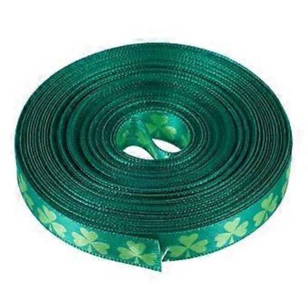 1 rulle DIY bånd håndværk gaveindpakning håndværksbånd St. Patricks dag festartikler (grøn)