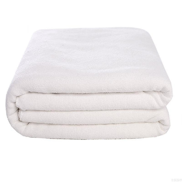 Explosive Models Mikrofiber Badehåndkle, Supermykt, Superabsorberende og Hurtigtørkende, Ingen Falming, Grått Håndkle. 80x180 cm. Hvit White 80x180CM