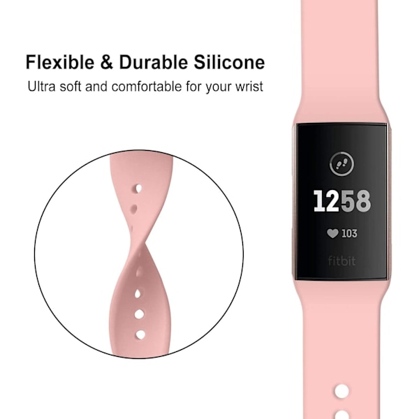 Fitbit Charge 3 -ranneke / Fitbit Charge 4 -ranneke, klassinen säädettävä S