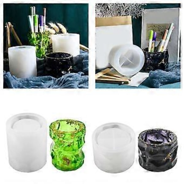 Sminkekostholderform Silikonformer for personlige penneholdere og beholderpotter for håndverksentusiaster style 1
