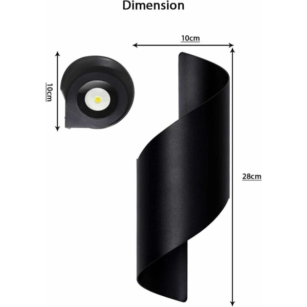 10W Udendørs Vægskinne LED Vandtæt IP65 Moderne Aluminium Udendørs