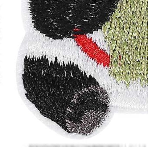20 st Panda Applikationer Broderade Tygmärken Färg Handgjorda DIY Strykmärken
