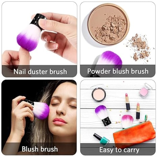 6st Nail Art Dust Brush Remover Powder Cleaner Kabuki Brushes Ma