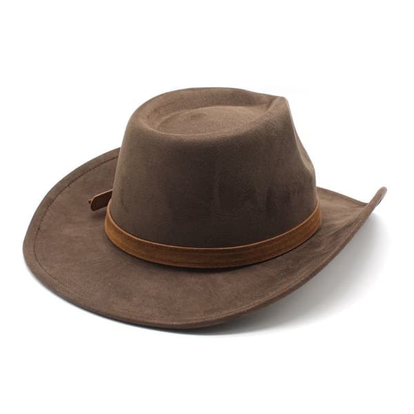 Tweed Hat Ruskind Western Cowboy Bowler Hat - Brun