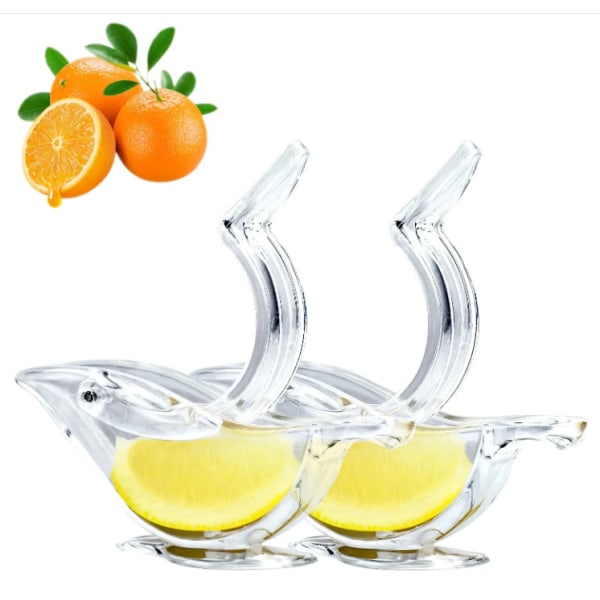 2-pak fugle citronpresser, citronpresser akryl manuel juice limepresser fugleform citron skive kilepresser