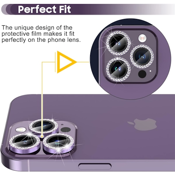 Diruite Takakameran suoja iPhone 14 Pro/14 Pro Max -kameralle