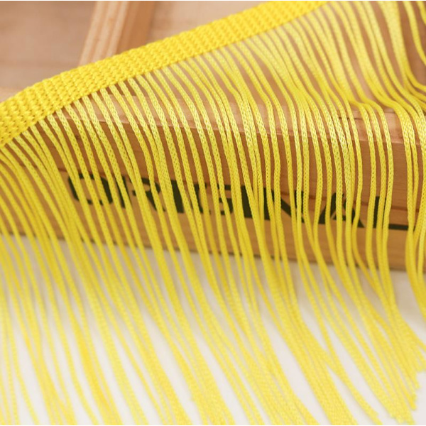 Orange kvast vævet polyester syet satin blonder, brugt i tøj,