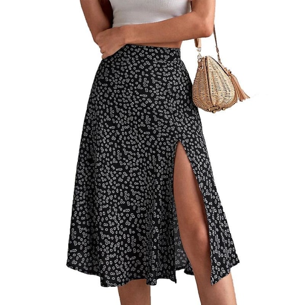 Charm Blooming, Perfekt Kurve Fremheving - Utsøkt Hofteomslags Midje Lang Kjole.XL.svart Black XL