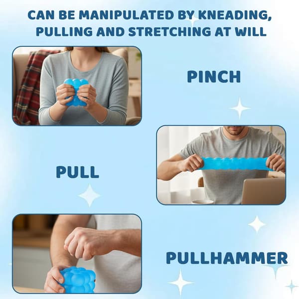 4-pack Needoh Texturerad Rund Rubiks Kub Stressavlastningsleksak, Sensoriska Stimuleringskuber