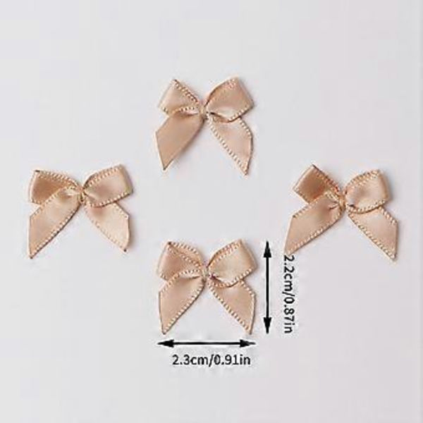 200 st Mini Rosetter Små Bandrosetter Rosettblommor Applikationer DIY Hantverk för Sömnad Scrapbooking Bröllop och Present Grå Gray