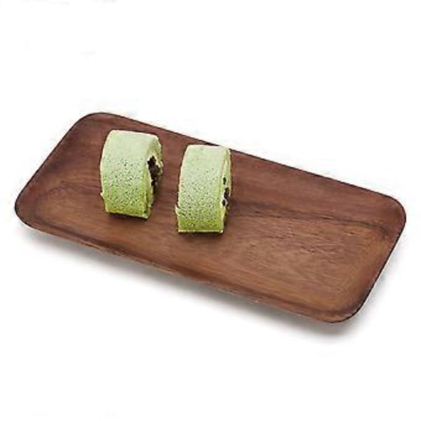Rektangulär Sushi Serveringsbricka i Trä Japansk Stil Porslin Hem Restaurang Serveringsfat 25x12.5x2cm
