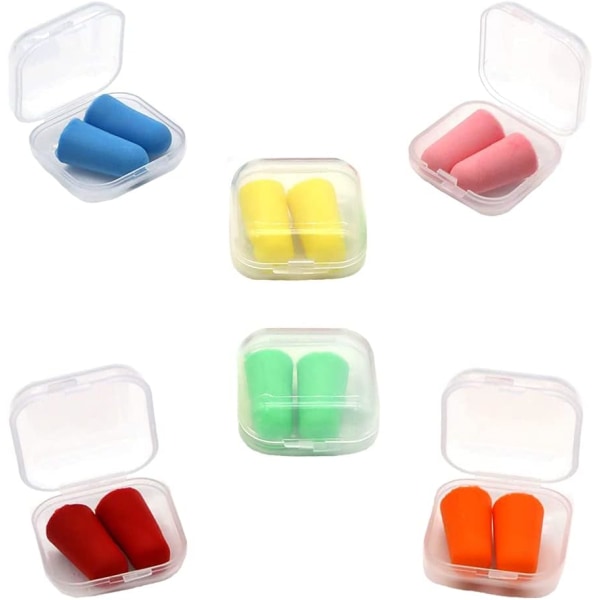 6 Pairs Earplugs, Earplugs for Sleeping, Soft Foam Earplugs, Nois