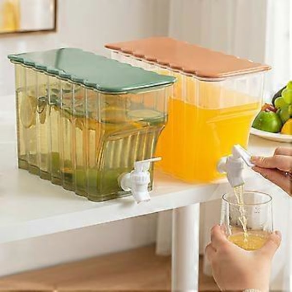 Kold Drikke Juicekander Drikkevare Dispensere Juicebeholder med låg Køleskabe Drikkevare Dispensere til Køkken Bar Bryllup Grøn Green