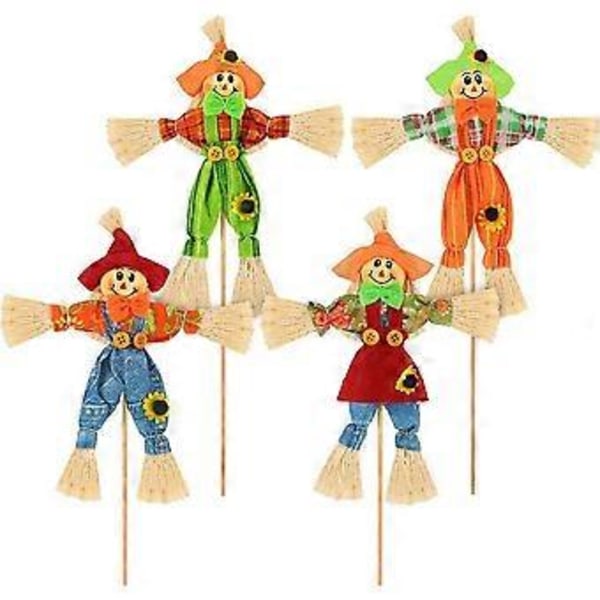 4 stk. Halloween Fugleskræmsel Bedårende Fugleskræmsel Dekoration Have Thanksgiving Fest Ornament