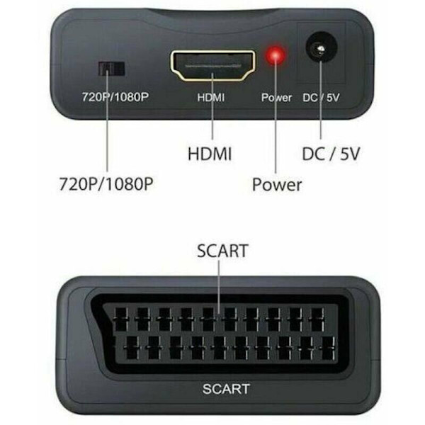 HDMI til Scart-konverter HDMI Scart-adapter Scart til HDMI videokonverter
