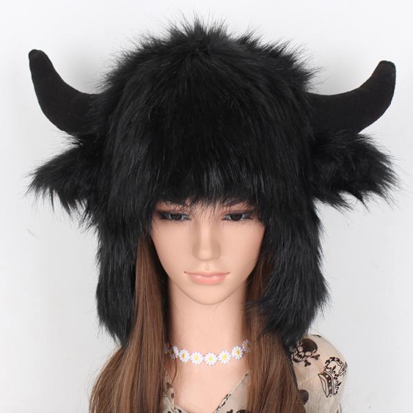 Elk Horn Julehat Fluffy Plys Faux Pels Varmer Vinter Ørevarmere