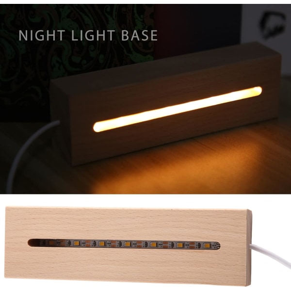 Rectangular Wooden Light, Wooden LED Display Pedestal Lamp Stand