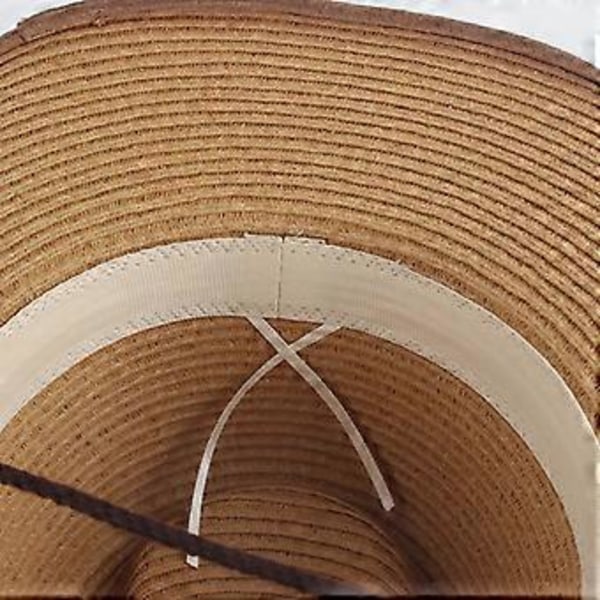 Western Cowboyhatt i Halm, Halmhatt, Westernhatt i Halm för Män, Resehatt, Outsider-hatt, Fedora-hatt i Halm, Panama-hatt i Halm, Beige Beige