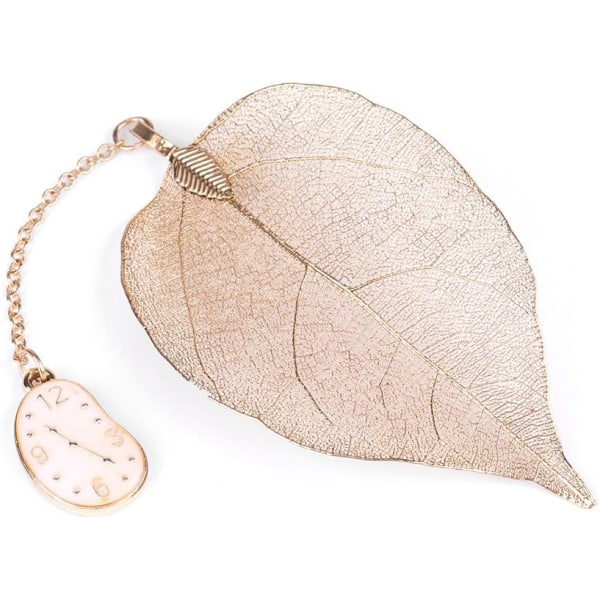 1Piece（watch） Delikat Golden Leaf Metal Bookmark Ultra Thin Crea