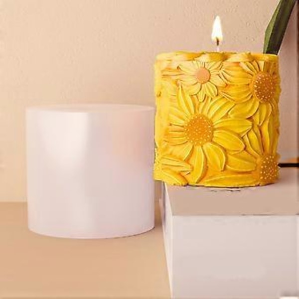Monipuoliset kukkakuviot Tukevat silikonimuotit Kannettava lisävaruste kynttilöiden valmistukseen kodin sisustukseen ja lahjoihin striped petals 3