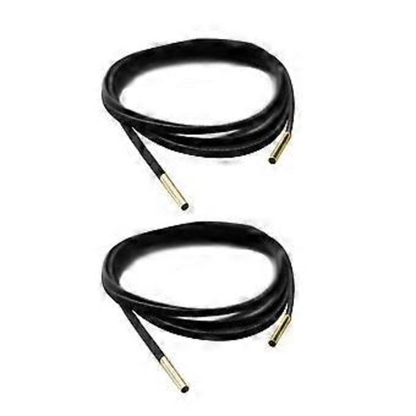 2 stk. Enkelt Langt Tau Halskjede Knyttet Sløyfe Choker Justerbare Krage Halskjeder Kragebenslenke Streetwear Smykker Black