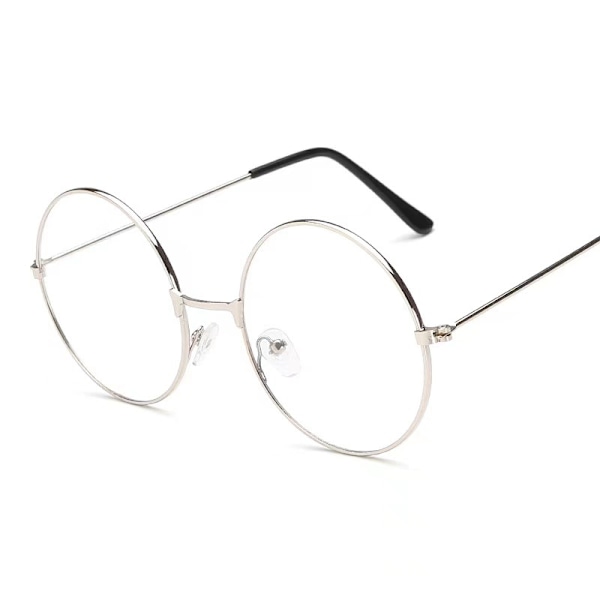Runda glasögon unisex, retro sextiotalsstil klara glasögon, Ro