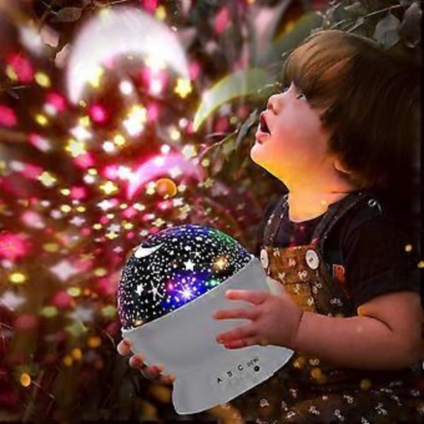 Projektiolamppu Pyörivä Taivas Kuu Lasten Makuuhuone Led Yövalo Planetario Tähtitaivas