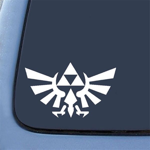 2 stk Triforce-vinger Dekal 6,1\" x 3,7\" (Svart og Hvit)