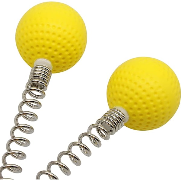 Hierontala Pallon Vasara(2-Pack)Vasara Keppi Manuaalinen Beat Golf Pallo Hieroja Selkä Hartia Hieronta Koko Kehon Vähentää Väsymystä Kipu（Keltainen）
