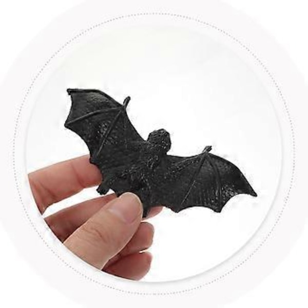 10 kpl Halloween Muovilepakot Mini Koristeelliset Lepakkolelut Karmivat Pelottavat Pilailulelut Halloweeniin ja Aprillipäivän Koristeisiin DIY Kummitustalo ja Pra