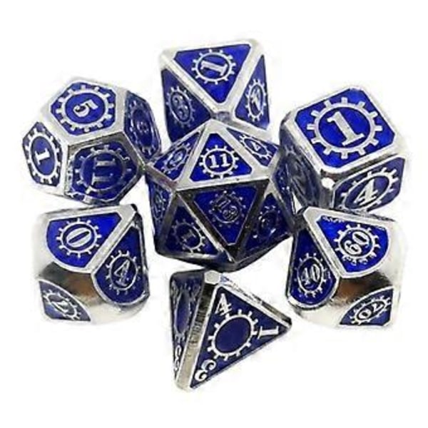 7 stk./pakke Polyhedral Zinklegering til Drageskæl DnD RPG Brætspil Terninger (08) 8