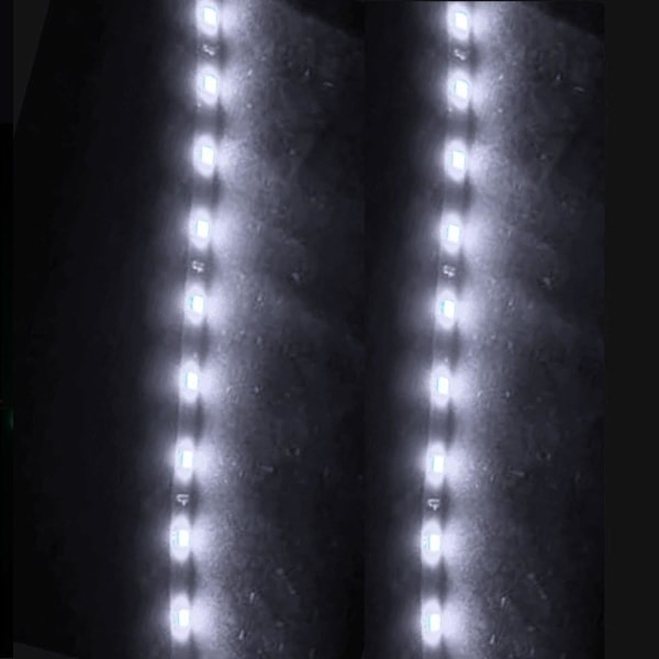 8 stk Fleksible Lyslister Hvit Lys Vanntett 30cm 15 LED 12V